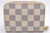 Authentic Louis Vuitton Damier Azur Zippy Coin Purse Wallet N63069 LV 1891I