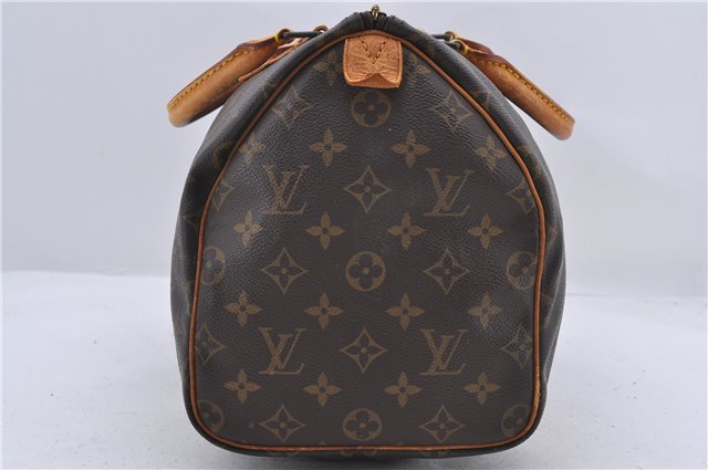 Authentic Louis Vuitton Monogram Speedy 30 Hand Bag M41526 LV 1892D