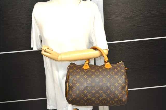 Authentic Louis Vuitton Monogram Speedy 30 Hand Bag M41526 LV 1892D