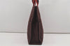 Authentic HERMES Fourre Tout MM Vintage Hand Tote Bag Canvas Wine Red 1892I