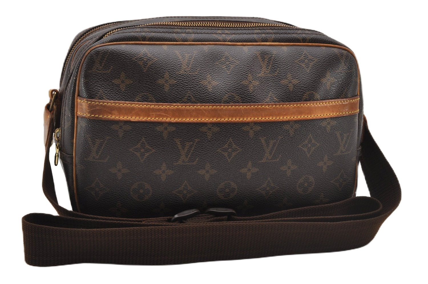 Authentic Louis Vuitton Monogram Reporter PM Shoulder Cross Bag M45254 LV 1893G