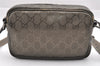 Authentic GUCCI Impreme Shoulder Cross Bag GG PVC Leather 201447 Khaki 1893I