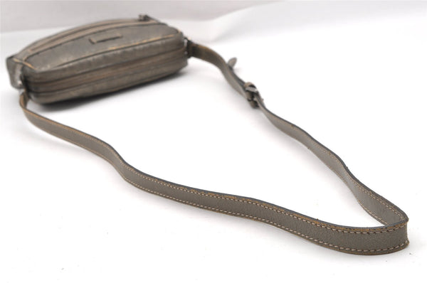 Authentic GUCCI Impreme Shoulder Cross Bag GG PVC Leather 201447 Khaki 1893I