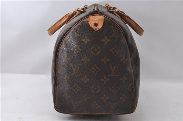 Authentic Louis Vuitton Monogram Speedy 30 Hand Bag M41526 LV 1894D