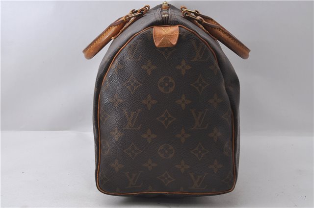 Authentic Louis Vuitton Monogram Speedy 30 Hand Bag M41526 LV 1894D