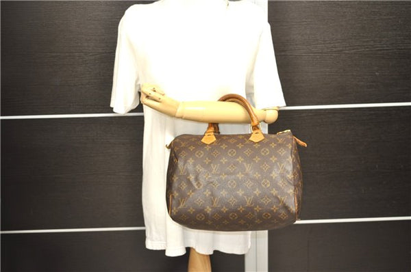 Authentic Louis Vuitton Monogram Speedy 30 Hand Bag M41526 LV 1894D