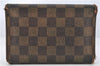 Authentic Louis Vuitton Damier Porte Tresor Etui Papier Wallet N61202 Junk 1894G