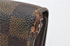 Authentic Louis Vuitton Damier Porte Tresor Etui Papier Wallet N61202 Junk 1894G