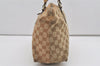 Auth GUCCI Web Sherry Line Horsebit Shoulder Bag GG Canvas Leather Beige 1894I