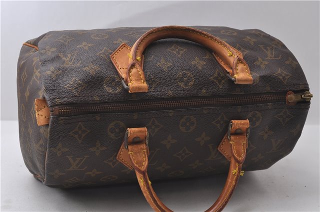 Authentic Louis Vuitton Monogram Speedy 30 Hand Bag M41526 LV 1895D