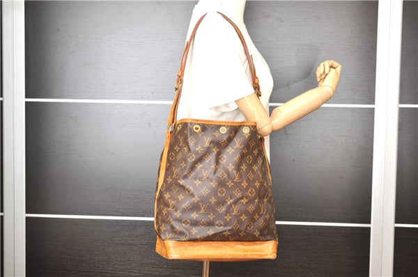 Authentic Louis Vuitton Monogram Noe Shoulder Drawstring Bag M42224 LV 1895G