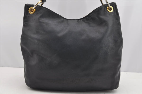 Authentic PRADA Vintage Leather Nappa Shoulder Bag B4829M Black 1895I