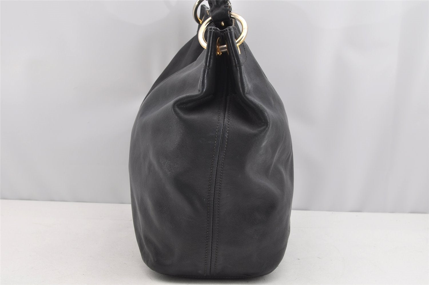 Authentic PRADA Vintage Leather Nappa Shoulder Bag B4829M Black 1895I