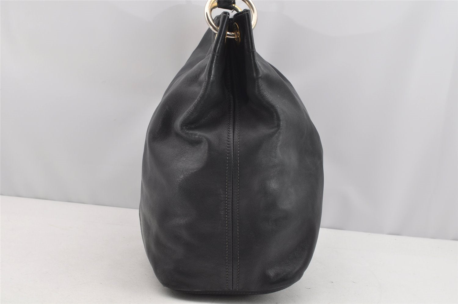 Authentic PRADA Vintage Leather Nappa Shoulder Bag B4829M Black 1895I