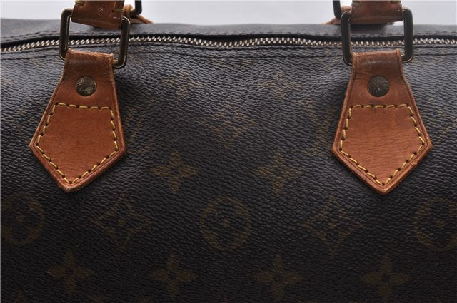 Authentic Louis Vuitton Monogram Speedy 35 Hand Bag M41524 LV 1896D