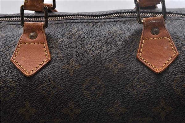 Authentic Louis Vuitton Monogram Speedy 35 Hand Bag M41524 LV 1896D