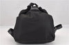 Authentic PRADA Vintage Nylon Tessuto Leather Backpack Purse Black 1896G