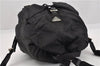 Authentic PRADA Vintage Nylon Tessuto Leather Backpack Purse Black 1896G