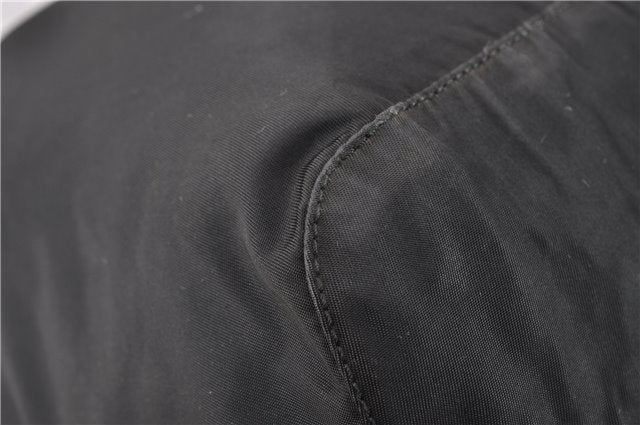 Authentic PRADA Vintage Nylon Tessuto Leather Backpack Purse Black 1896G