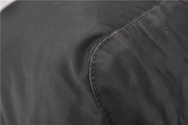 Authentic PRADA Vintage Nylon Tessuto Leather Backpack Purse Black 1896G