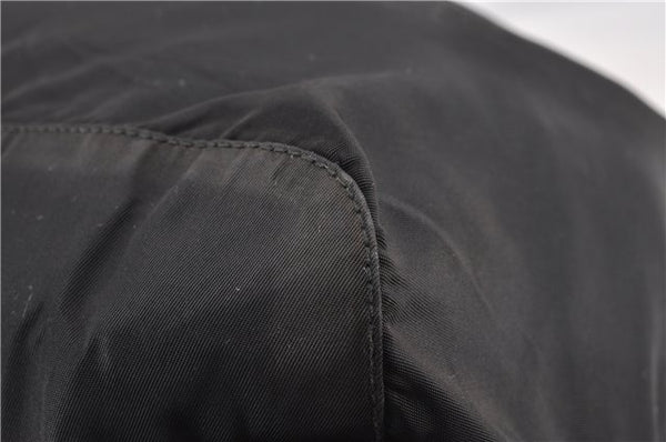 Authentic PRADA Vintage Nylon Tessuto Leather Backpack Purse Black 1896G