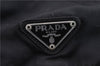 Authentic PRADA Vintage Nylon Tessuto Leather Backpack Purse Black 1896G