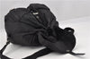 Authentic PRADA Vintage Nylon Tessuto Leather Backpack Purse Black 1896G