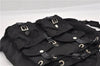 Authentic PRADA Vintage Nylon Tessuto Leather Backpack Purse Black 1896G