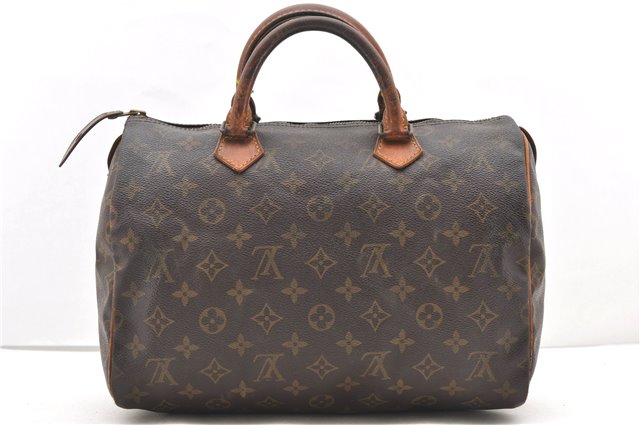 Authentic Louis Vuitton Monogram Speedy 30 Hand Bag M41526 LV 1897D