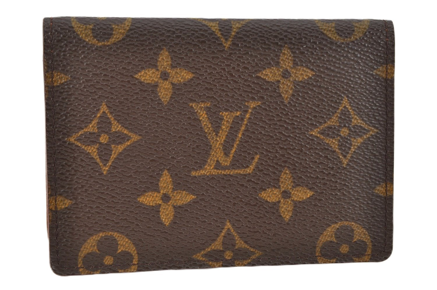 Authentic Louis Vuitton Monogram Porte 2 Cartes Vertical M60533 Pass Case 1897G