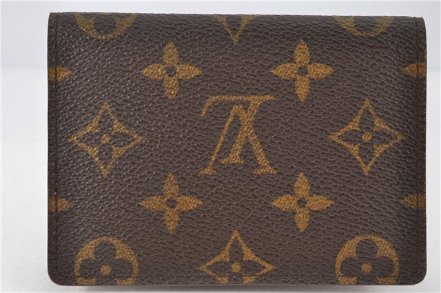 Authentic Louis Vuitton Monogram Porte 2 Cartes Vertical M60533 Pass Case 1897G