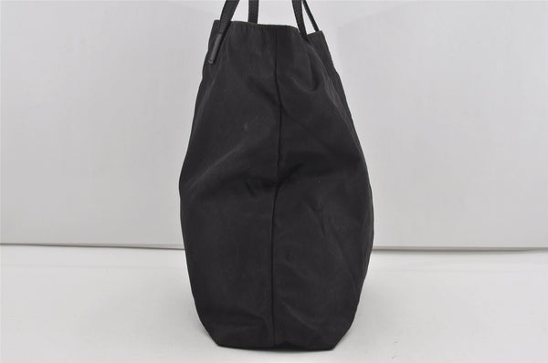 Authentic GUCCI Vintage Shoulder Tote Bag GG Nylon Leather 295252 Black 1897I