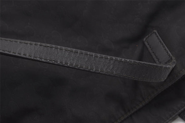 Authentic GUCCI Vintage Shoulder Tote Bag GG Nylon Leather 295252 Black 1897I