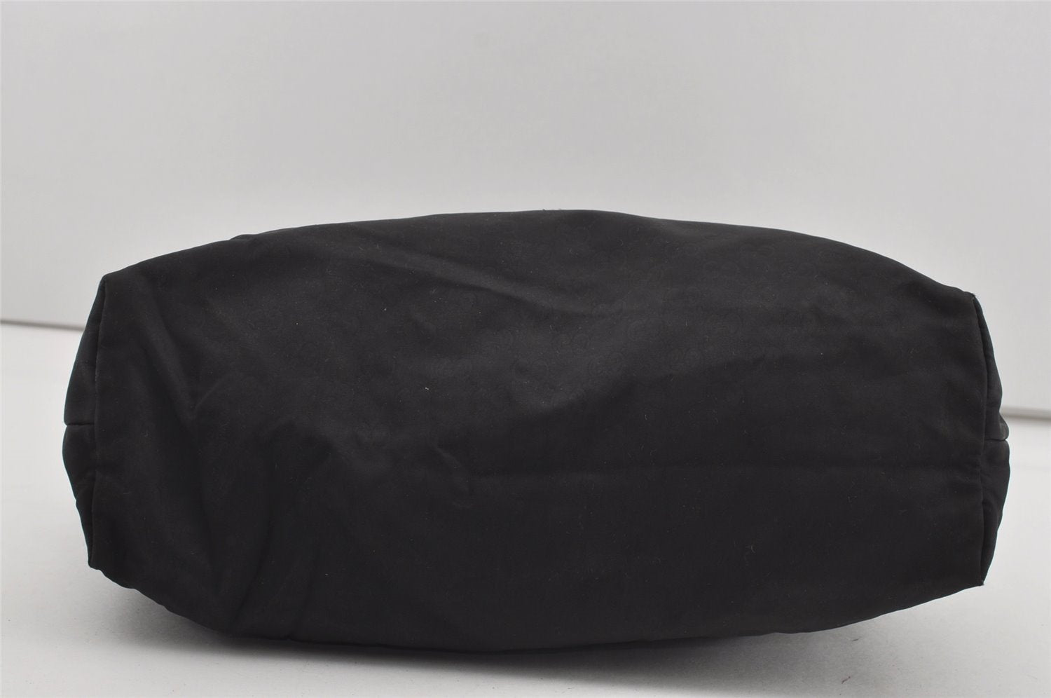 Authentic GUCCI Vintage Shoulder Tote Bag GG Nylon Leather 295252 Black 1897I