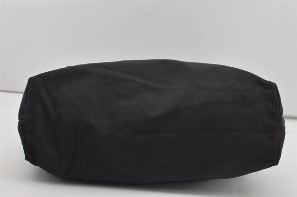 Authentic GUCCI Vintage Shoulder Tote Bag GG Nylon Leather 295252 Black 1897I