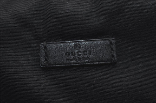 Authentic GUCCI Vintage Shoulder Tote Bag GG Nylon Leather 295252 Black 1897I