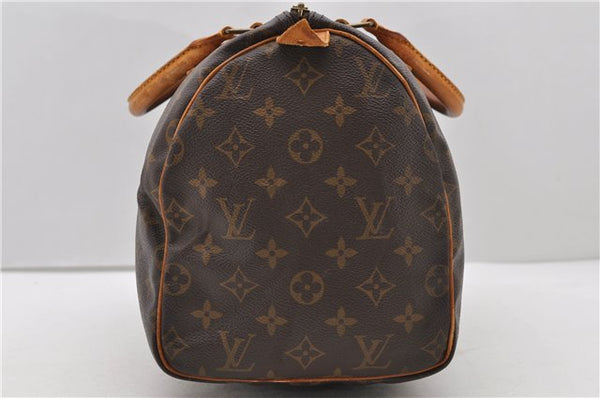 Authentic Louis Vuitton Monogram Speedy 30 Hand Bag M41526 LV 1898D