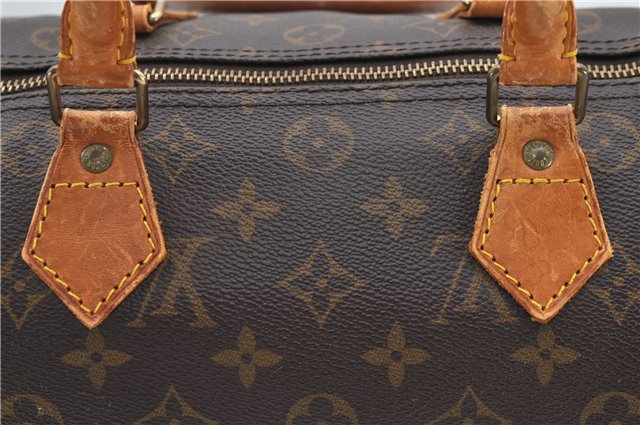 Authentic Louis Vuitton Monogram Speedy 30 Hand Bag M41526 LV 1898D