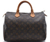 Authentic Louis Vuitton Monogram Speedy 30 Hand Bag M41526 LV 1899D