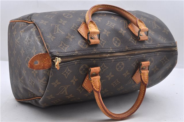 Authentic Louis Vuitton Monogram Speedy 30 Hand Bag M41526 LV 1899D