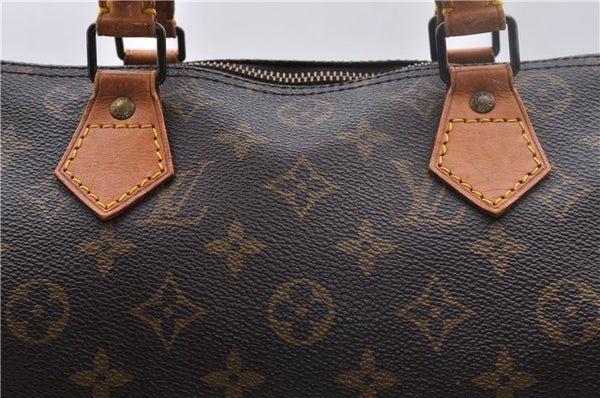 Authentic Louis Vuitton Monogram Speedy 30 Hand Bag M41526 LV 1899D