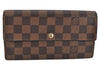 Authentic Louis Vuitton Damier Portefeuille Sarah Long Wallet N61734 LV 1900G