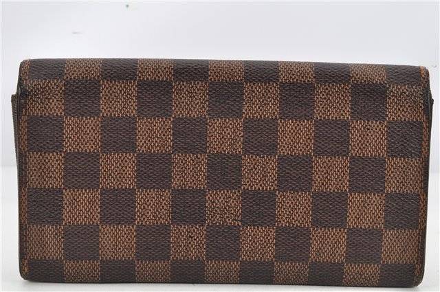 Authentic Louis Vuitton Damier Portefeuille Sarah Long Wallet N61734 LV 1900G