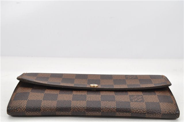 Authentic Louis Vuitton Damier Portefeuille Sarah Long Wallet N61734 LV 1900G