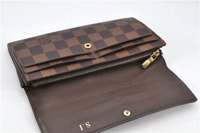 Authentic Louis Vuitton Damier Portefeuille Sarah Long Wallet N61734 LV 1900G