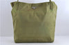 Authentic PRADA Nylon Shoulder Tote Bag Green 1901D