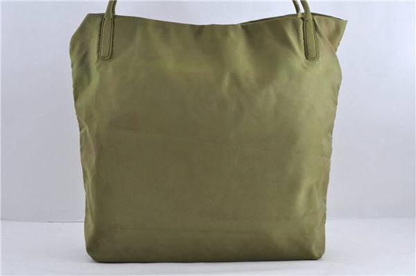 Authentic PRADA Nylon Shoulder Tote Bag Green 1901D