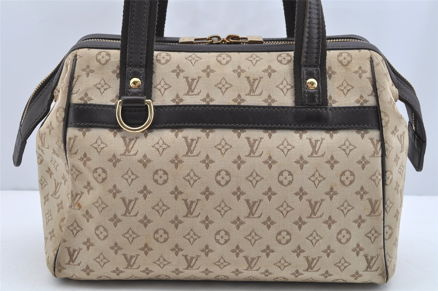 Auth Louis Vuitton Monogram Mini Josephine PM Hand Bag M92215 Khaki Beige 1901I