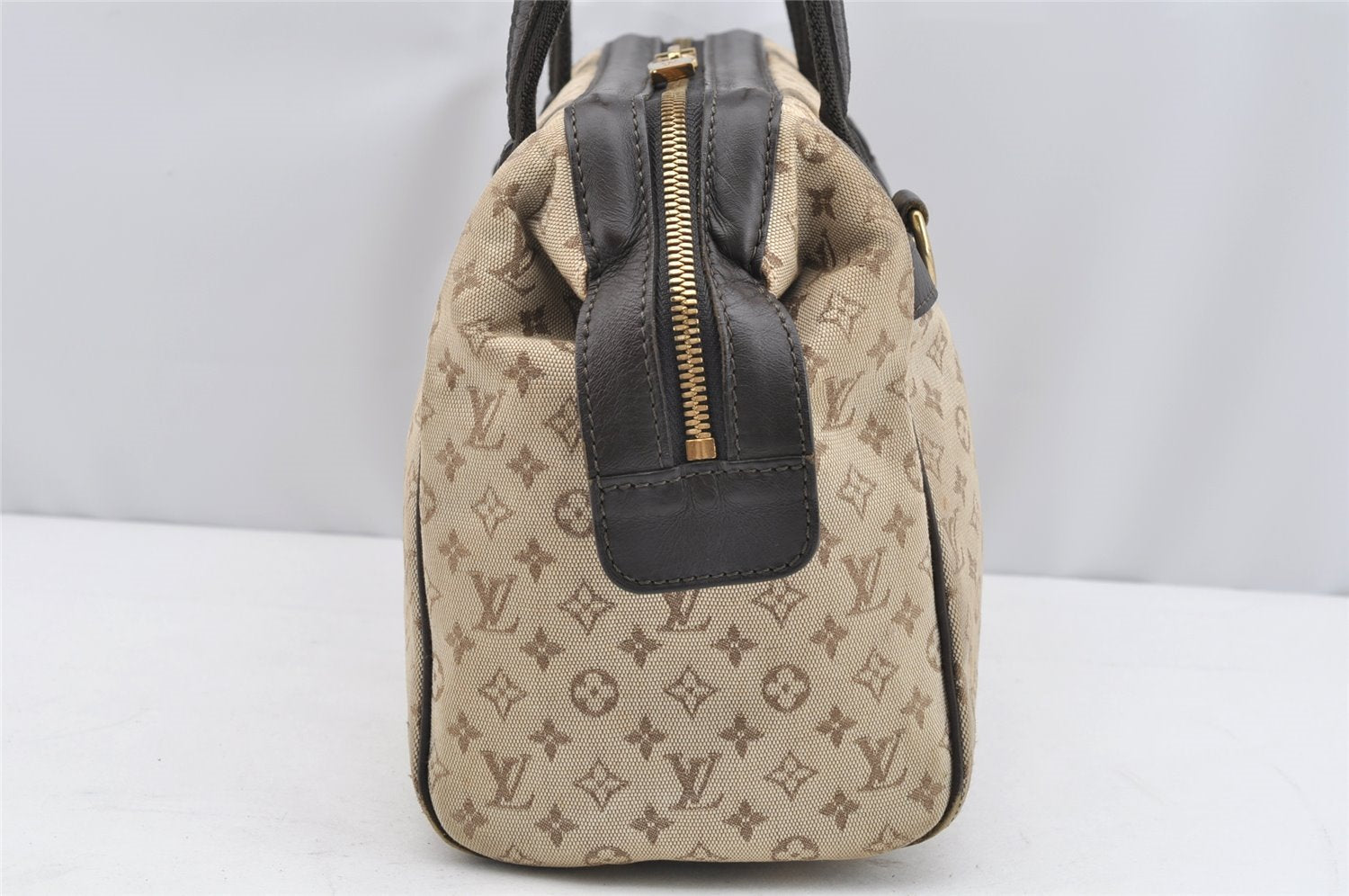 Auth Louis Vuitton Monogram Mini Josephine PM Hand Bag M92215 Khaki Beige 1901I