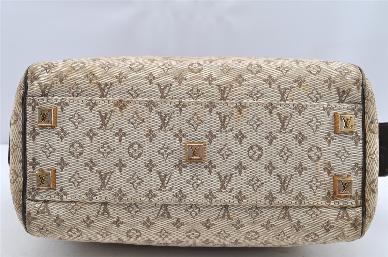 Auth Louis Vuitton Monogram Mini Josephine PM Hand Bag M92215 Khaki Beige 1901I